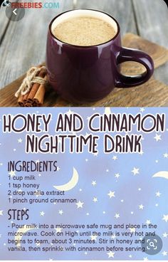 a recipe for honey and cinnamon night time drink