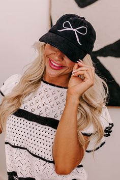 - This adorable cap adds a perfect feminine touch to your look! - A curved bill - An adjustable back - A cute embroidered bow design Embroidered Bow, Embroidered Baseball, Embroidered Baseball Caps, Bow Design, Baseball Cap, Baseball, Black, Design