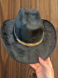 Match your littles with our Kids Black Vegan Suede Cowboy Hat! Select from an array of personalized bands, feathers, and accessories to create a one-of-a-kind piece that mirrors your individuality. ⭐BRANDING OPTIONS: All letters & numbers, horseshoe, heart, music note, lightening bolt, small star, western cross, cactus, half sun, moon, traditional cross, bulls head, large star, four-leaf clover, horse head, wavy lines, straight line, circle. Western Style Black Top Hat For Festival, Black Western Style Top Hat For Festivals, Black Adjustable Top Hat For Western Theme, Custom Black Costume Hat, Custom Black Felt Hat For Country Events, Custom Black Hat For Festival, Black Brimmed Mini Hats For Rodeo, Black Short Brim Hat For Western-themed Events, Black Festival Costume Hats And Headpieces