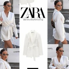 New+Tag Chic Outerwear For Spring Brunch, Zara Spring Outerwear For Brunch, Zara Blazer For Spring Day Out, Zara Spring Blazer For Day Out, White Party Outerwear For Spring, White Spring Party Outerwear, Chic Zara Blazer For Day Out, Chic Spring Blazer For Brunch, Elegant Spring Outerwear For Brunch