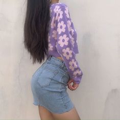 Material: Polyester, Nylon Cardigan Y2k, Flower Cardigan, Egirl Clothes, Soft Girl Clothes, Style Kawaii, Vintage Flower Prints, Fashion Y2k, Punk Outfits, Next Clothes