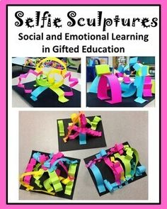 the cover of selfie sculpture's social and emotional learning in gifed education