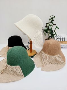 - Paper Straw with Cotton Lace Flap : Super light weight and breathable - You can open/close the neck flap for ponytail - Adjustable Chin Strap for Windy weather - Foldable, Packable White Straw Cap For Vacation, White Cap Straw Hat For Vacation, Summer Crochet Hat For Outdoor, White Cap Straw Hat For Beach, White Straw Cap For Beach, White Summer Straw Hat Cap, White Cap-shaped Straw Hat For Beach, White Summer Cap Straw Hat, Vacation Bucket Hat With Visor