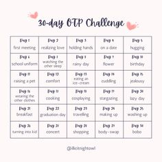 the 30 - day up challenge is shown here