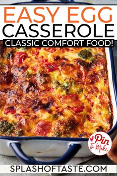 an easy egg casserole recipe with tomatoes and broccoli