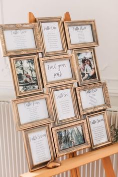 a wooden easer with pictures on it and the words true love are displayed in gold frames