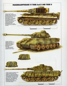 an image of tanks with different designs on the front and back, including one that looks like