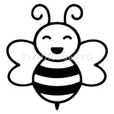 a black and white drawing of a bee