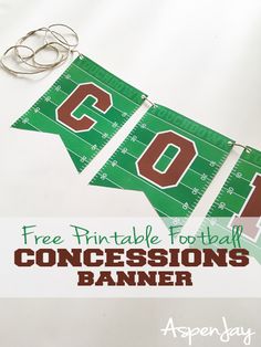 a football banner with the words free printable football concession banner