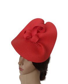 Ascot Red fascinator hat for woman. This ladies wedding hat red has been decorated with an elegant red bow that creates a beautiful draw. It is an elegant red derby fascinator that you can wear for Melbourne Cup, Polo Cup, Kentucky derby, Royal Ascot horse races, weddings, cocktails, Tea Party... It is mounted on a headband that allows to tilt the hat to the liking of each one. The fascinator has been hand sewn. If you would like to change any colors or items of the hat please contact us to meet Red Top Hat For Spring Church Events, Red Top Hat For Spring Church, Red Top Hat With Curved Brim For Spring, Red Top Hat For Summer Church, Red Curved Brim Top Hat For Spring, Red Short Brim Top Hat For Spring, Red Adjustable Fascinator With Curved Brim, Red Summer Fascinator With Short Brim, Adjustable Red Fascinator With Short Brim