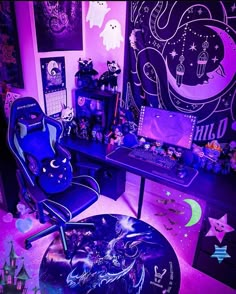 A set of seemingly simple but not simple game equipment. Anime Bedroom Ideas, Games Room Inspiration, Gamer Bedroom, Computer Gaming Room, Gamer Setup, Otaku Room, Gamer Room Decor, Video Game Room Design, Gaming Setups