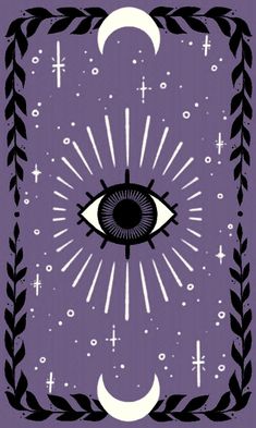 an all seeing eye surrounded by laurels and stars with the moon in the background