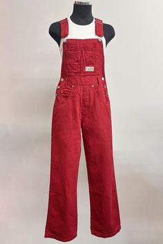 Overalls designed with a nostalgic, retro look with a modern durable yet lightweight fit. Traditional adjustable suspender straps with a functional, multi-pocket bib. High, tapered waist with buttons on both sides and a baggy cut leg for that classic nineties look. Design in Los Angeles. CARE | Machine Wash Cold Inside Out  CONTENTS | 100% Cotton  MEASUREMENTS | 56"/142 cm Top to Bottom 30.5"/77 cm Inseam (Size Small)  Customer Reviews and Sizing Feedback SMALL  1. I'm 5'4 about 120 pounds and I ordered a small in the navy. They fit perfectly! I would recommend getting the size you usually wear. The fabric and stitching feel high quality. 2. The overalls are just great! Exactly what I pictured. The quality is great too. I'm 5'3 and 125 lbs, and S fits me very well. Definitely recommend and Red Overalls Outfits, Overalls Outfits, Womens Overalls, Red Overalls, Cotton Dungaree, Jumpsuit Overalls, Linen Overalls, Apple Jack, 120 Pounds