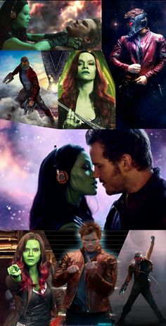 the avengers movie poster with many different scenes