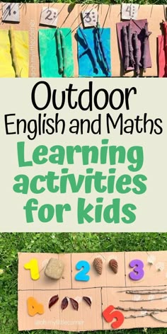 an outdoor learning activity for kids to learn numbers