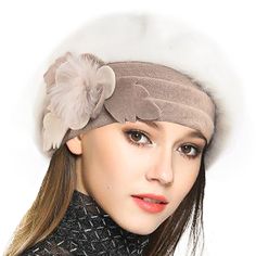 PRICES MAY VARY. MATERIAL: 100% wool for Wool Berets/ 70% Angora & 30% wool for angora berets with soft Lining. Non-wild animal!!! Comfortable and breathable for sensitive skin. SIZE:Fit for head circumference 21.26 inch~22.83 inch.Combines plenty of stretch with a snug, comfortable fit. DESIGN: This Knitted French Beret. Simple and cozy, Wool and Angora surface knitting brim cuffed, soft fur lined.decorated floral,bow and Liffle fur. OCCASION: Easy match for casual/formal dress up. Take it for Classic Kibbe, French Hat, Beret Style, Knit Beret, Casual Formal Dresses, French Beret, Wool Beret, Dress Winter, Wool Berets