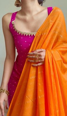 #traditionalfits #photography #instagram #fashion Churidar Suit Designs, Sharara Neck Designs, Desi Style Casual, Desi Look Outfits, Traditional Kurta Designs Women, Desi Kurta Aesthetic, Orange Haldi Outfit, Trending Anarkali Designs, Diwali Outfit Ideas For Teens