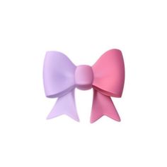 two pink and purple bows on white background