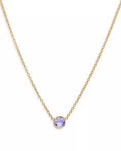 Zoe Lev - 14K Yellow Gold Alexandrite Birthstone Solitaire Pendant Necklace, 16-18" Gold Tanzanite Jewelry With Bezel Setting, Yellow Gold Tanzanite Pendant Necklace, Yellow Gold Tanzanite Necklace For Anniversary, Gold Tanzanite Necklace For Anniversary, Gold Tanzanite Pendant Necklace, Elegant Gold Tanzanite Necklace, Formal Tanzanite Necklaces, Elegant Yellow Gold Tanzanite Necklaces, Elegant Yellow Gold Tanzanite Necklace