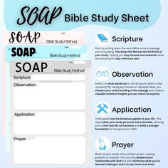 the bible study sheet for soap