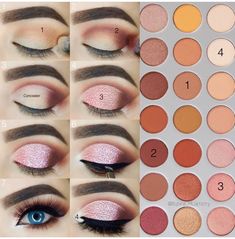 Ojos de vero. Natural Eye Makeup Step By Step, Pink Eyeshadow Looks, Foundation Ideas, Makeup Organizing, Easy Eye Makeup Tutorial, Jaclyn Hill Palette, Smink Inspiration, Eye Makeup Steps