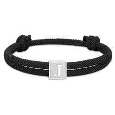 PRICES MAY VARY. [Initial Bracelet] Handwoven cord alphabet bracelet is a stylish and comfortable accessory for men boys. Personalize it with letters to create meaningful initial bracelets for yourself or your loved one. [High Quality Material] Features soft, durable nylon rope with an adjustable knot for a comfortable, flexible fit. Its high-quality stainless steel initial charms offer long-lasting durability. [Initial Bracelet Size]: This bracelet adjusts to fit wrists from 7 to 13 inches. Per Alphabet Bracelet, Initial Bracelets, Letter Charm Bracelet, Paracord Armband, Surfer Bracelets, Adjustable Knot, Letter Bracelet, Black Rope, Letter Charm