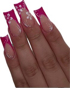 Mama Mia Nails, Dark Red Acrylic, Dark Pink Nails, Quinceanera Nails, Holiday Acrylic Nails, Pink Quince, Nail Designs Ideas, Girly Acrylic, French Tip Nail Designs