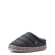 Treat yourself after a long day on your feet. With its puffy, quilted upper and plush feeling, this soft slipper is an instant fave. Crius Clog Slipper | Women's Crius Clog Slipper Casual Shoes in Black, Size: Medium B / Medium by Ariat Synthetic Clogs For Indoor Use In Winter, Indoor Synthetic Clogs For Winter, Indoor Winter Clogs Made Of Synthetic Material, Black Plush Lined Winter Slippers, Black Synthetic Clogs For Winter, Comfortable Winter Clogs With Faux Fur Lining, Winter Outdoor Synthetic Slippers, Winter Slip-on Clogs With Faux Fur Lining, Winter Slippers With Cushioned Footbed