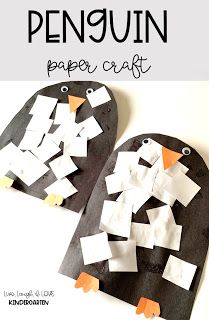 penguin paper craft for kids to make