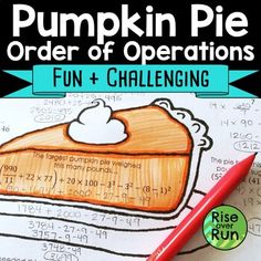 pumpkin pie order of operations fun and challenging