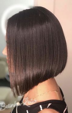 Round One Length Haircut, Short One Length Hair, Short Haircuts Straight Hair, Sleek Short Hair, A Line Haircut, Angled Bob Haircuts, Bob Cuts, Hairstyle Idea