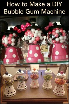 how to make a diy bubble gum machine with mickey mouse ears and polka dots