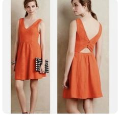 Short Casual Dress, Dress Orange, Dark Orange, Short Dresses Casual, Denim And Supply, Anthropologie Dress, Gold Buttons, Spaghetti Strap Dresses