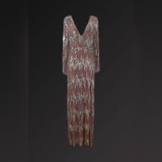 Elegant Long Sleeved Gown With Sequins And Mesh. Has High Left Leg Split In Front And V Neck Line. Great For Holidays, Proms Or Weddings. Size Xs Long Sleeved Gown, Halter Dress Formal, Sleeved Gown, Long Sleeve Lace Gown, Glitter Prom Dress, Sparkle Gown, Long Sleeve Chiffon Dress, Sweetheart Neckline Dress, Velvet Prom Dress