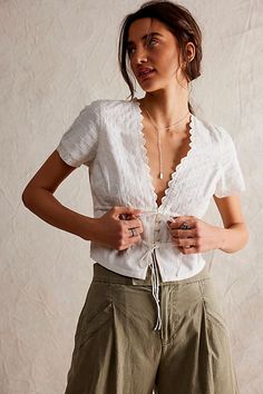 We The Free Riviera Top | Free People V-neck Lace Crop Top With Lace Trim, Casual V-neck Crop Top With Lace Trim, Cropped Lace Trim Tops For Daywear, V-neck Crop Top With Lace Trim For Spring, Spring V-neck Lace Crop Top, Lace V-neck Crop Top With Lace Trim, Chic Lace V-neck Crop Top, Sweet Top, Some Day