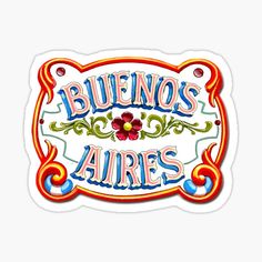 a sticker with the words bluenos aires on it