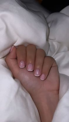 Design On Natural Nails Short, Really Short Nails French Tip, French For Short Nails, Square Short French Nails, Small Square Nails French Tip, Short Square Gel Nails French Tips, Short Shellac French Nails, Short Square Nail Designs Aesthetic, Really Short French Nails