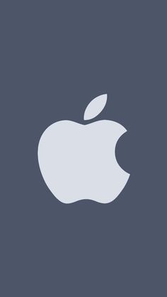 an apple logo on a dark blue background