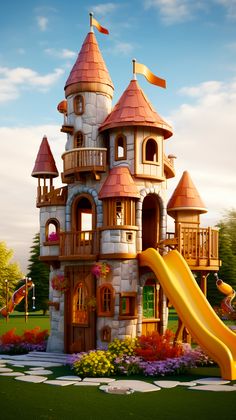 Immerse in the Disney magic with a rustic playhouse fit for a princess! Dive into DIY ideas and create an outdoor kingdom where kids can relive their favorite fairy tales and make new stories of their own. Playpark Ideas, Disney Playhouse, Princess Playhouse, Princess Diy, Playhouse Outdoor