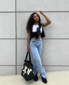 Streetwear Fashion Women Fall, Fashion Black Women, Tomboy Style Outfits, Cute Simple Outfits