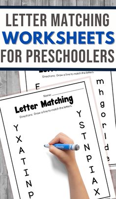 letter matching worksheets for preschoolers to practice handwriting and writing with the alphabet