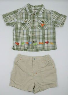 Baby Boy's 2 Piece Shorts Set Size 3-6 Months - Gently worn, in very good condition. Fiber content:  100% Cotton.  2  WE GIVE SO OTHERS CAN HAVE High Quality We understand that you have many options, and places to purchase your items. But when you purchase from Reflections of Trinity, you get so much more than a great, quality product ~  you significantly impact the lives of those most in need.  Reflections of Trinity is a 501(c)3 non profit dedicated to serving those in crisis with food, clothi Drake Kids, Vintage Baby Boy Clothes, 2 Piece Outfit Set, Bebe Clothing, Boys Plaid Shirt, Vintage Baby Boys, Outfits 2000s, Tiny Clothes, Kids Dress Wear