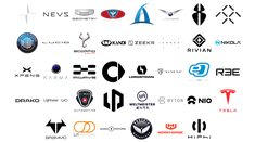 many different logos are shown together