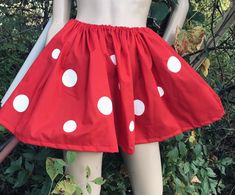 Cute Fitted Red Skirt, Fitted Cotton Costume Skirt, Mushroom Skirt, Amanita Mushroom, Festival Mode, Harley Quinn Costume, Geek Girls, Paypal Payment, White Vinyl