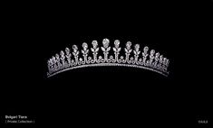 A diamond tiara by Bulgari, with multiple pear-shaped diamonds on foliate diamond pinnacles Bvlgari Tiara, Graff Tiara, Lavender Crown, Diamond Headpiece, Hair Circlet, Quinceanera Crown, Graff Diamonds, Crystal Wedding Tiaras