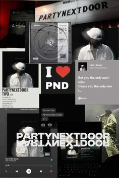 a collage of photos with the words partynextdoor and pictures on them