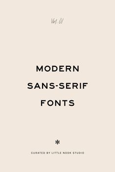 modern sans - serif font with the title below it