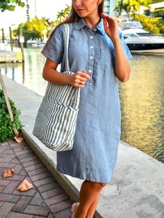 Fashion High Street Pocket Solid Summer Dress Women Vintage Button Lapel Mini Dress Casual Ladies Cotton Linen Shirt Dress Street Dress, Linen Shirt Dress, Casual Summer Shorts, Linen Short, Mini Dress Casual, Vintage Button, Short Sleeve Dress, Women Vintage, Quality Fashion