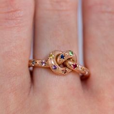 Hundreds And Thousands Pretzel ring – Sarah Gardner Jewellery Hundreds And Thousands, The Bling Ring, Worry Ring, Tsavorite Garnet, Dope Jewelry, Spinner Ring, My Size, Jewelry Inspo, Dream Jewelry