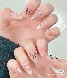 ―୨୧⋆ ˚ Pink Princess, Pink Ribbon, Winter Nails, White Nails, Ribbon Bows, Spring Nails, Pink Nails, Gel Nails